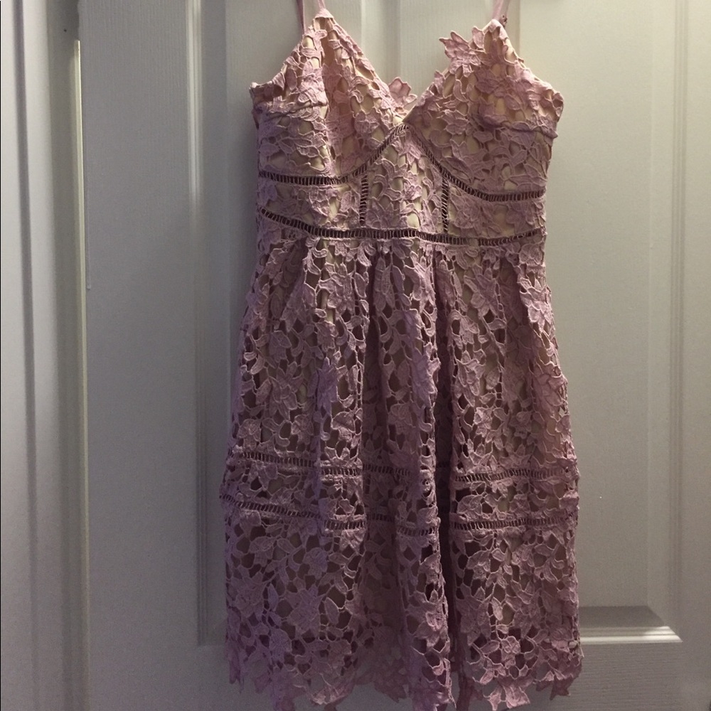 Lavender eye-lace dress